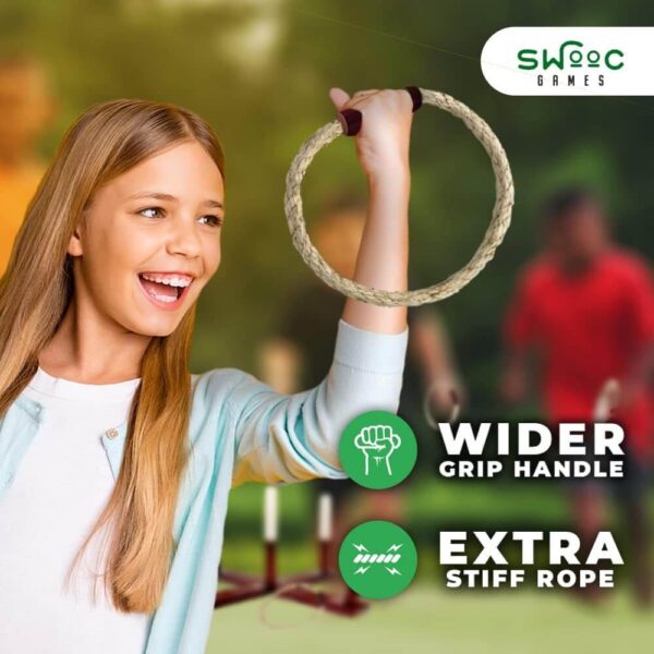Circle Craft Rustic Wood & Rope Outdoor Ring Toss Yard Game
